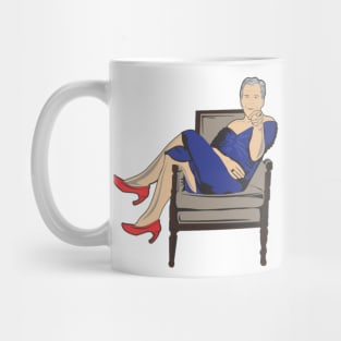 Jeffrey Epstein in blue dress Mug